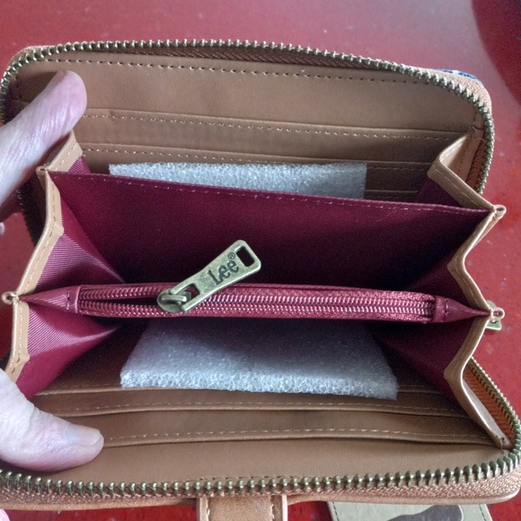 Lee Wallet- Women's Striped Denim Card Wallet- NWT - Picture 4 of 5